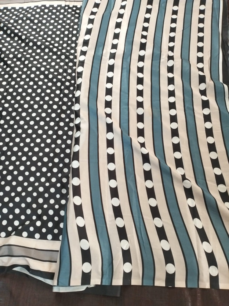 Polka Dots with black whit and grey combination