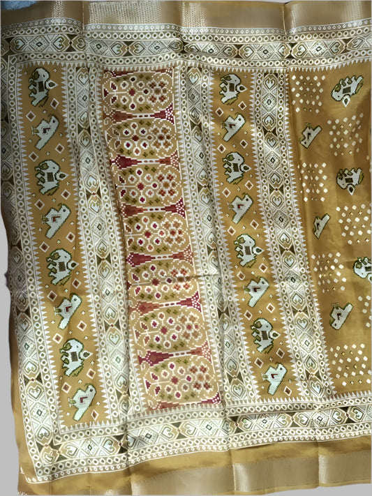 Yellow Dora  semi Silk Saree