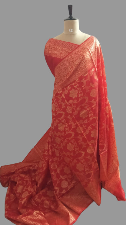 Red Semi silk